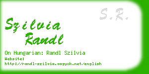 szilvia randl business card